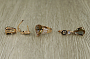 Комплект "Султан-32", султанит, покрытие под золото, размеры кольца: 17, 18, 19, 20