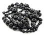 Агат чёрный 6..14мм, бусы "Равновесие" длиной 140см