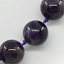 Бусы аметист очень темный, круглые 10мм, короткие 48см