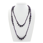 Аметист (Бразилия) 6..14мм, бусы "Равновесие" длиной 140см