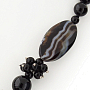 Колье "Николь" из черного агата. Длина: 50см.