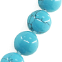 Бусы бирюза (имитация), круглые 14мм, средние 60см