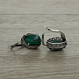 Серьги "Малахитовая нежность-3" с малахитом (имитация)