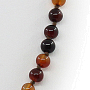 Бусы агат коричневый, круглые 6мм, короткие 47см