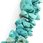 Бирюза (имитация) "Василиса", галька 3х, комплект, бусы длиной 45см