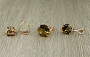 Комплект "Султан-18", султанит, покрытие под золото, размеры кольца: 17, 18, 19, 20