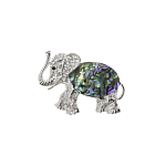 Брошь "Слон" со вставкой из гелиотиса и ювелирного сплава