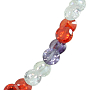 Бусы фианит "аметист+гранат+хрусталь", граненые, короткие 43см