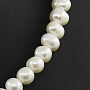 Бусы белый жемчуг, неровный круглый 8мм, короткие 44см без узелка Бусы белый жемчуг, неровный круглый 8мм, короткие 44см без узелка