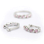 Комплект "Элизабет" фианит "розовый кварц", размер кольца 19 Комплект "Элизабет" фианит "розовый кварц", размер кольца 19