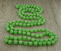 Бусы зеленый халцедон, круглые 8мм, длинные 122см