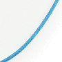 Шнурок для кулона текстильный голубой