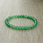 Кварц зелёный 6мм, браслет "Классика" длиной 17см