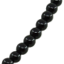 Бусы агат черный (имитация), круглые 5мм, короткие 45см без узелка