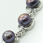 Браслет "Яблочки" жемчуг черный
