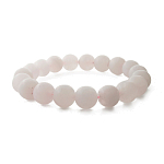 Кварц розовый матовый 10мм, браслет "Классика" длина 17см