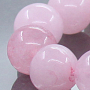 Четки камень кварц розовый с хвостиком, круглые 12мм