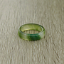 Агат зеленый кольцо 6мм, размер кольца: 17