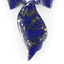 Варисцит ярко-синий с золотистым цветом "Морские дали" колье длиной 50см