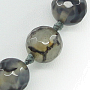 Бусы агат "Вены дракона", круглые граненые 10мм, короткие 45см