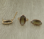 Комплект "Султан-65", султанит, покрытие под золото, размеры кольца: 18