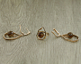 Комплект "Султан-67", султанит, покрытие под золото, размеры кольца: 17, 18, 19, 20