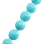 Бусы бирюза голубая (имитация), круглые 10мм, средние 60см