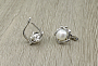 Серьги жемчуг белый 8мм "Жемчужинка-очаг"
