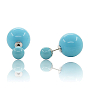 Серьги-пусеты светло-голубые 8мм и 15мм