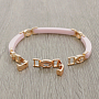 Браслет "Лили" из розовой керамики покрытие под золото Браслет "Лили" из розовой керамики покрытие под золото