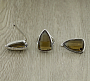 Комплект "Султан-62", султанит, покрытие родий, размеры кольца: 17, 18, 19, 20