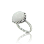 Комплект "Аделия" кварц белый, размер кольца 17