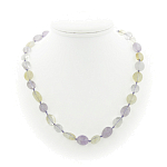 Аметрин галтовка, бусы длиной 50см