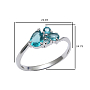 Кольцо "Энрика" серебро аквамарин (синтетический)