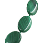 Бусы малахит "Тайна", плоские овальные 13х15мм, короткие 47см 