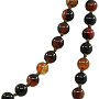 Агат коричневый, круглые 8мм, бусы длиной 122см
