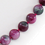 Турмалин (имитация), 10мм, с малиновым оттенком, бусы 47см