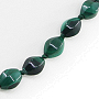 Бусы малахит "Тайна", зерно граненое 6х8мм, короткие 50см 