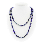 Бусы агат фиолетовый, круглые 8мм, длина 120см