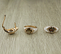 Комплект "Кэндис", султанит, покрытие под золото, размеры кольца: 17, 18, 19, 20
