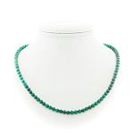 Малахит (Заир), круглые 5мм, бусы длиной 46см