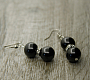 Серьги "Сияна" из шунгита 12мм Серьги "Сияна" из шунгита 12мм